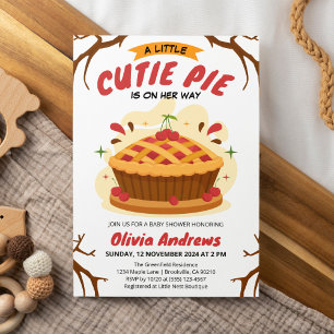 Invitation Une petite tarte mignonne Fête prénatale automnale