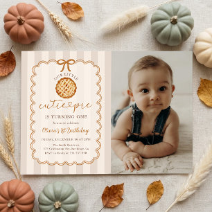 Invitation Une petite tarte mignonne Photo d'anniversaire de