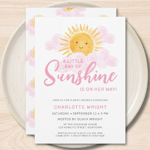 Invitation Une petite touche de soleil est en route Baby Show