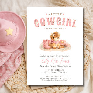 Invitation Une petite vache adorée est en route Baby Shower