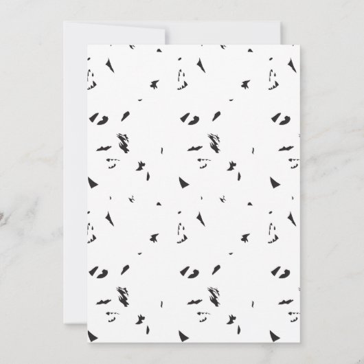 Invitation une photo en noir et blanc d'un vol d'oiseaux (Dos)