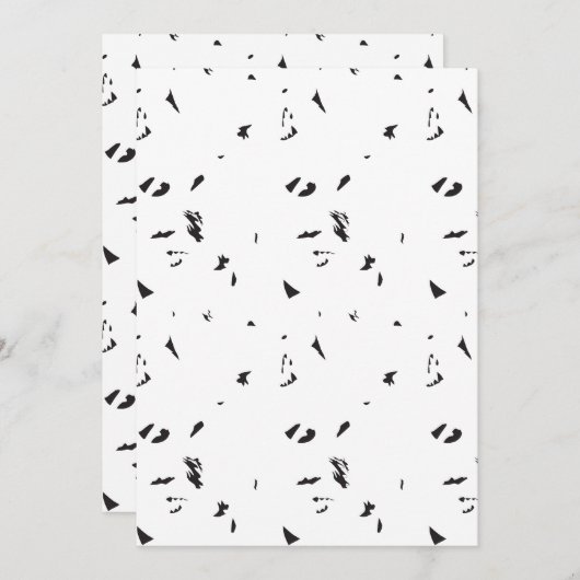 Invitation une photo en noir et blanc d'un vol d'oiseaux (Devant / Derrière)