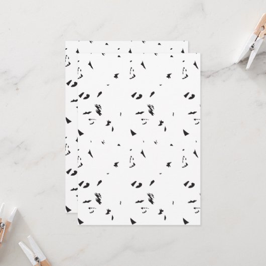 Invitation une photo en noir et blanc d'une volée d'oiseaux (Devant/Arrière en situation)