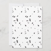 Invitation une photo en noir et blanc d'une volée d'oiseaux (Dos)