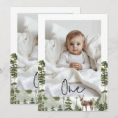 Invitation Une photo | Ma première année | Personnalisé (Devant / Derrière)