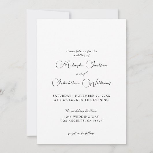 Invitation Une photo moderne verticale 9 Mariage (Devant)