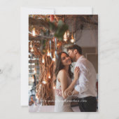 Invitation Une photo moderne verticale 9 Mariage (Dos)