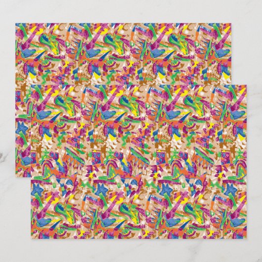 Invitation Une pièce d'art moderne et vibrante, avec des pein (Devant / Derrière)