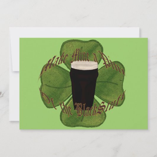 Invitation Une pinte du truc noir (Devant)