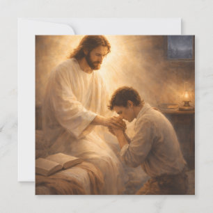 Invitation Une prière à genoux avec Jésus