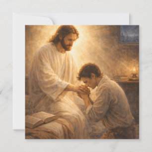 Invitation Une prière à genoux avec Jésus