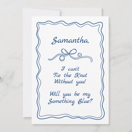 Invitation Une proposition d'aide-ménagère pour équipage bleu (Devant)