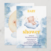 Invitation Une réception pour notre petit ours (Devant / Derrière)