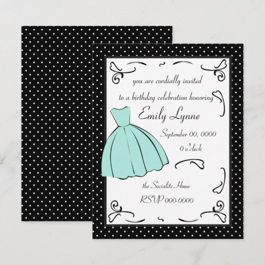 Invitation Une robe esquissée (Devant / Derrière)