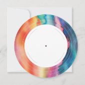 Invitation Une roche | Tie Dye Rock'n'roll Vinyl Record (Dos)