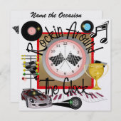 Invitation Une Royally Rockin' Racing Party - SRF (Devant / Derrière)