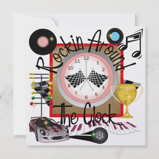 Invitation Une Royally Rockin' Racing Party - SRF (Devant)