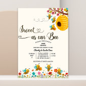 Invitation Une ruche du baby shower du bonheur