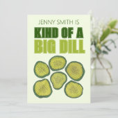 Invitation Une sacrée histoire de cornichons verts en tranche (Debout devant)