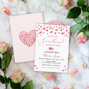 Invitation Une Saint-Valentin de petite amoureuse Baby Shower