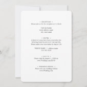 Invitation Une simple couronne botanique. Monogramme. Mariage (Dos)