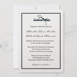 Invitation Une simple Cravate blanche noire L'invitation au m
