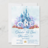Invitation Une Sirène D'Anniversaire De La Mer (Devant)