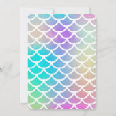 Invitation Une sirène de mer 1er anniversaire (Dos)