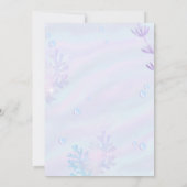 Invitation Une Sirène de Mer 1ère fille d'anniversaire Photo (Dos)