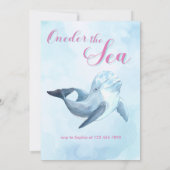 Invitation Une sirène de mer violet 1ère fille anniversaire (Dos)