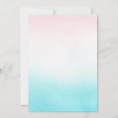 Invitation Une sirène d'eau de mer 1er anniversaire (Dos)