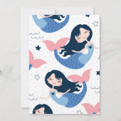 Invitation Une sirène sous l'invitation d'anniversaire en mer (Dos)