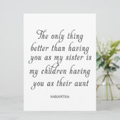 Invitation Une Soeur Est Un Don Au Coeur (Debout devant)