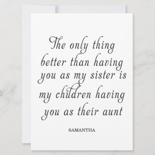 Invitation Une Soeur Est Un Don Au Coeur