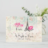 Invitation Une soirée à Paris (Debout devant)