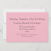 Invitation Une soirée à Paris (Dos)