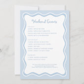 Invitation Une soirée Bachelorette Bleue (Dos)