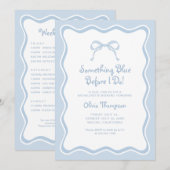 Invitation Une soirée Bachelorette Bleue (Devant / Derrière)