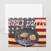 Invitation Une soirée barbecue américaine (Devant / Derrière)