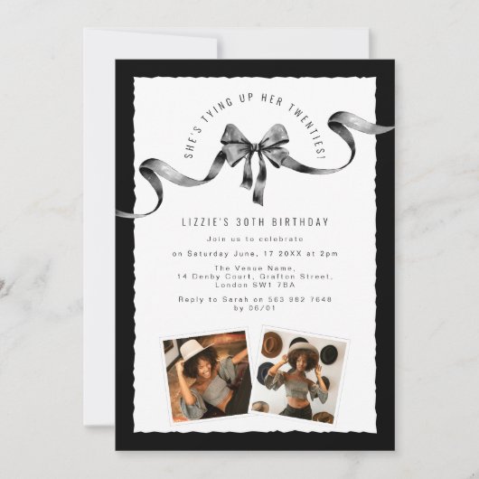 Invitation Une soirée branchée pour ses vingt ans (Devant)