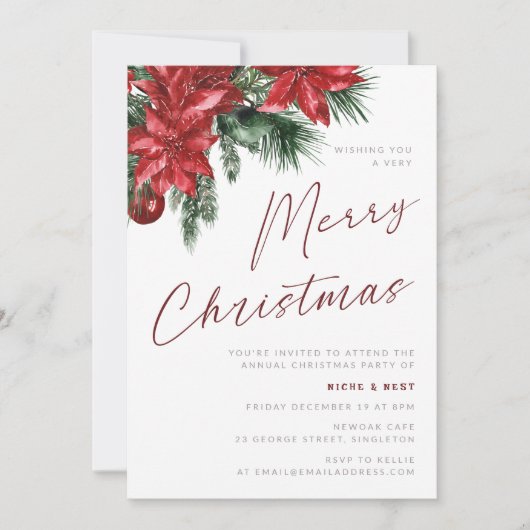 Invitation Une Soirée Classique De Noël Très Joyeuse (Devant)