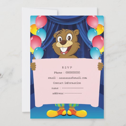 Invitation Une Soirée de Célébration"Anniversaire (Dos)