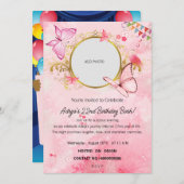 Invitation Une Soirée de Célébration"Anniversaire (Devant / Derrière)