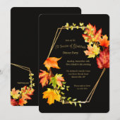 Invitation Une Soirée de Dîner de Saison de Gratitude (Devant / Derrière)