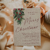 Invitation Une Soirée De Noël Très Joyeuse Or Moderne