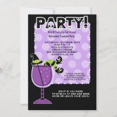 Invitation Une sorcière en cocktail Halloween Party 5x7 Invit (Devant)