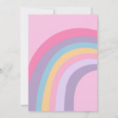 Invitation Une Super Fille Peace Love Party Rainbow Anniversa (Dos)