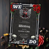 Invitation Une symbiose gothique, un hert élégant et des crân