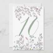 Invitation Une table de mariage aux fleurs sauvages n° 10 rec (Dos)