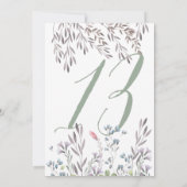 Invitation Une table de mariage aux fleurs sauvages n° 13 dou (Dos)